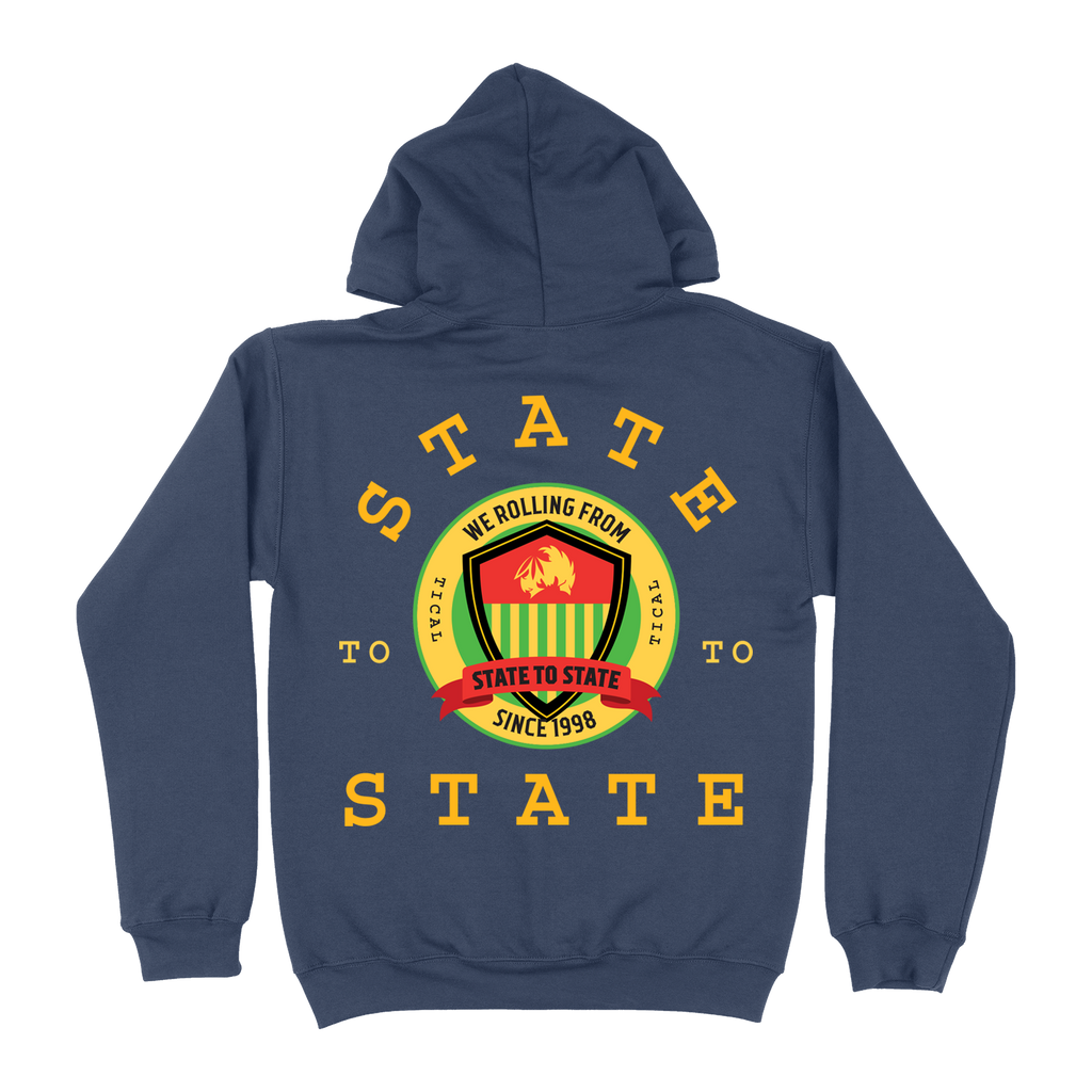 State to State Pullover Hoodie Navy