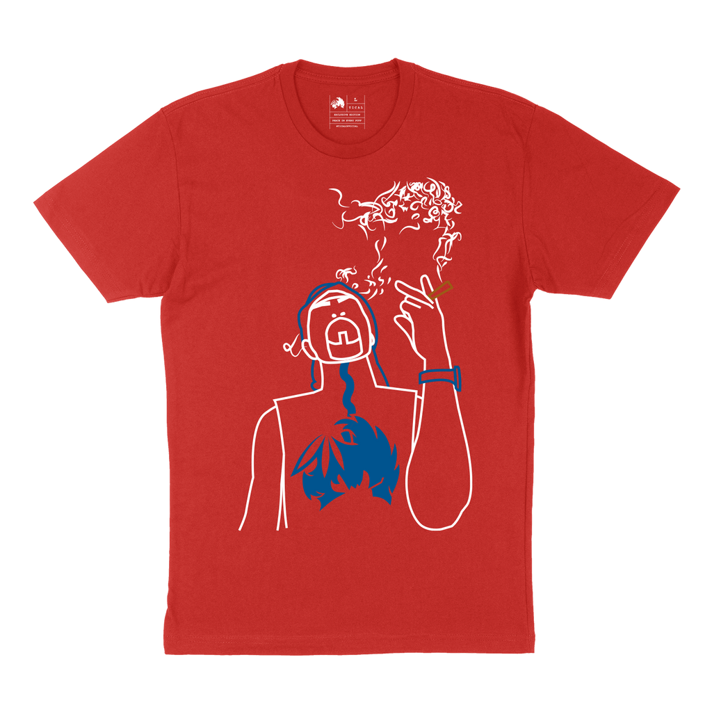 Iron Lung Line Art T Shirt Red