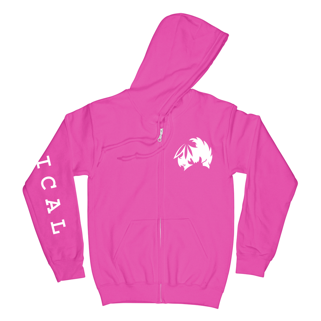 Mblem Zip Up Hoodie Hot Pink