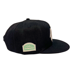Mblem Black and CREAM Snapback Hat