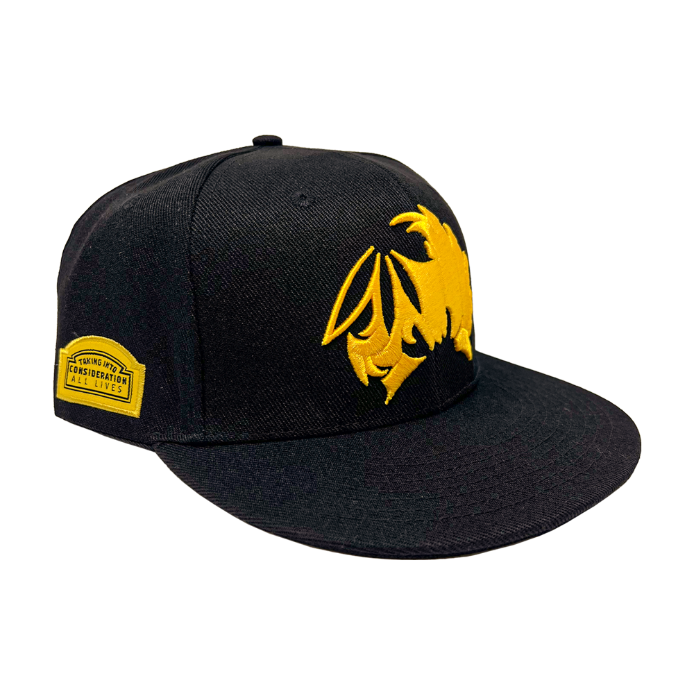 Mblem Black and Yellow Snapback Hat
