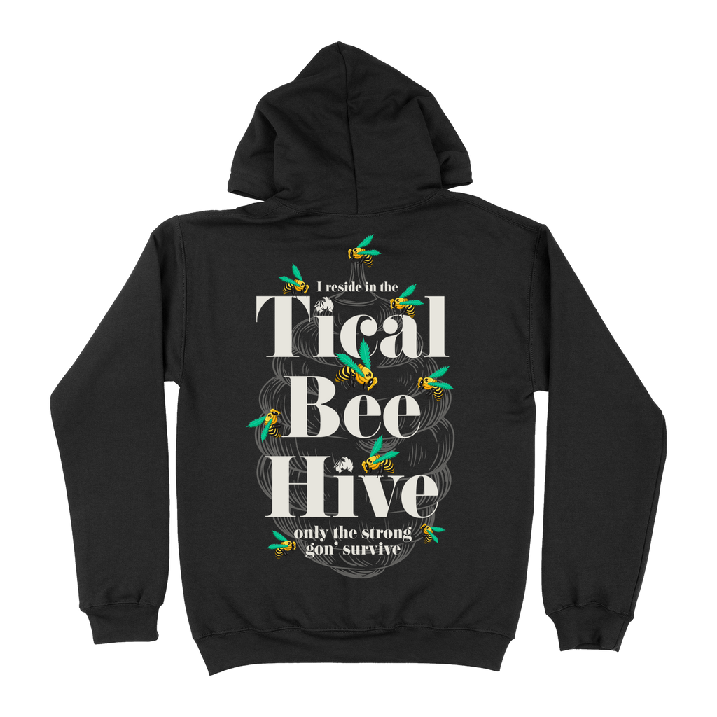 TICAL Bee Hive Pullover Hoodie Black