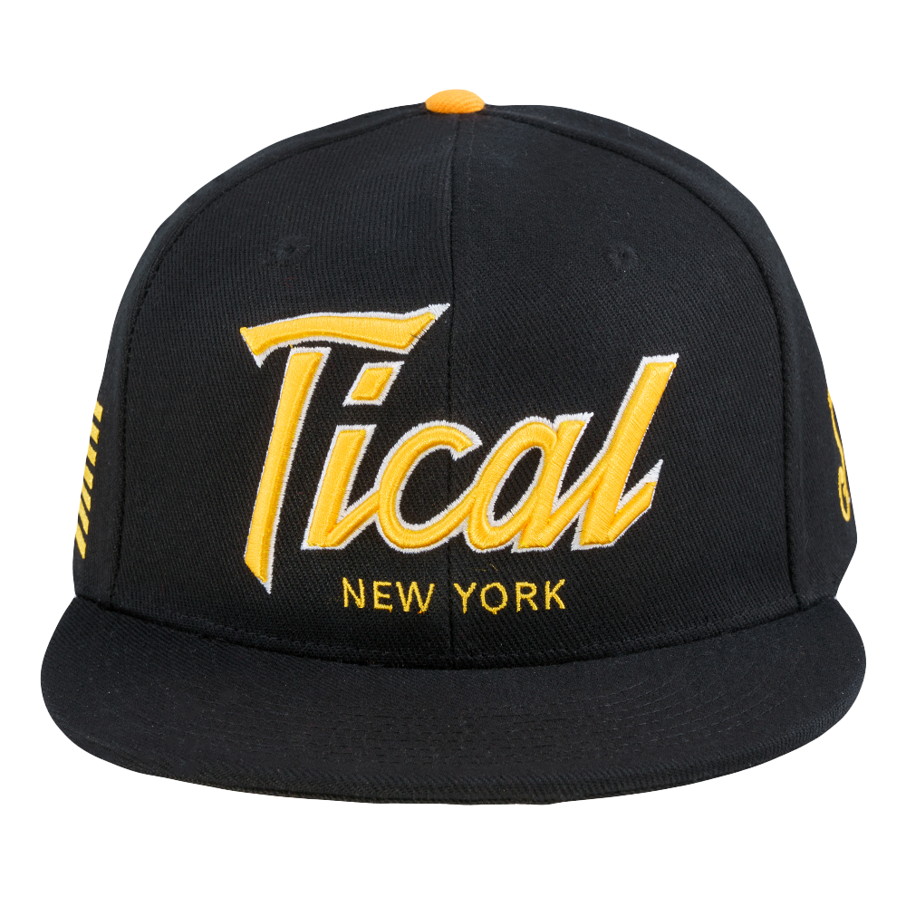 TICAL New York Snapback Hat Black and Yellow