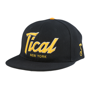 TICAL New York Snapback Hat Black and Yellow