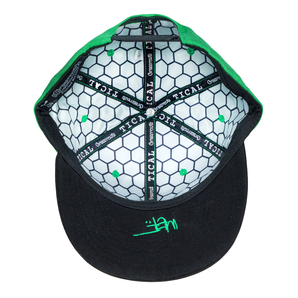 TICAL New York Snapback Hat Green and Black