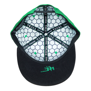 TICAL New York Snapback Hat Green and Black