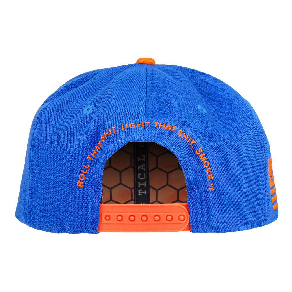 TICAL New York Snapback Hat Royal and Orange