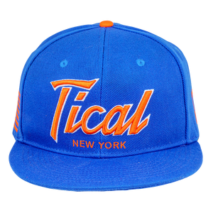 TICAL New York Snapback Hat Royal and Orange