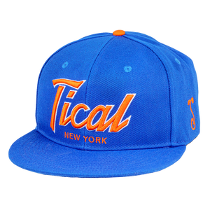 TICAL New York Snapback Hat Royal and Orange
