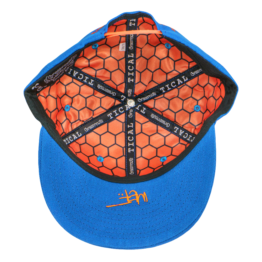 TICAL New York Snapback Hat Royal and Orange