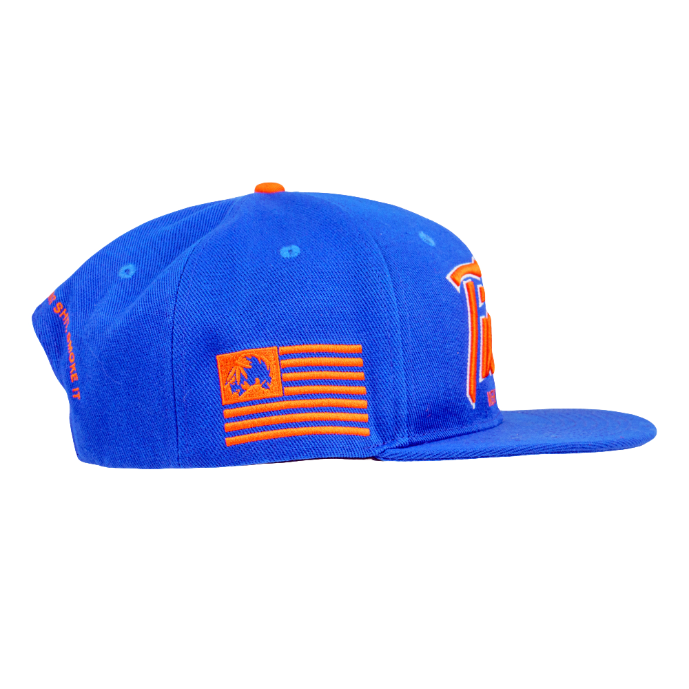 TICAL New York Snapback Hat Royal and Orange