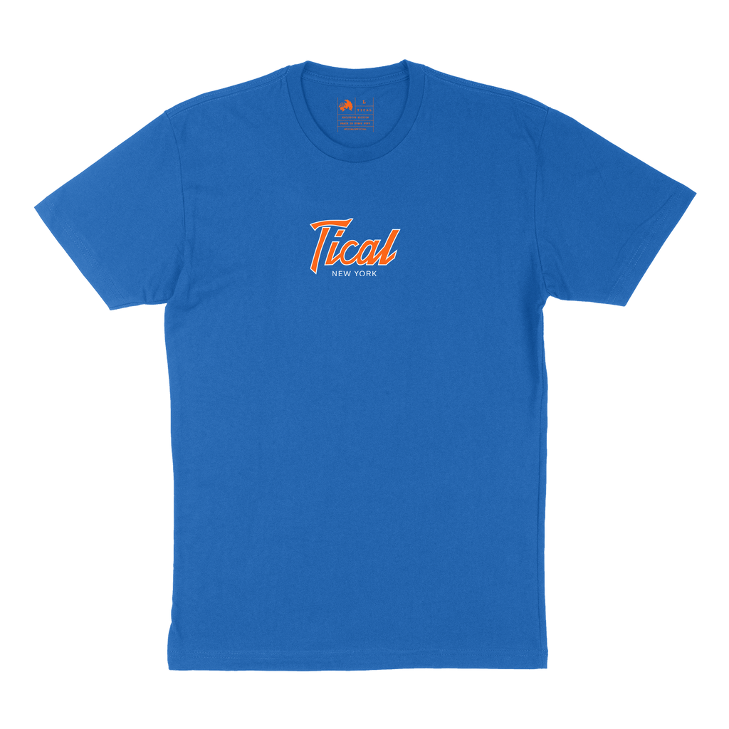 TICAL New York T Shirt Royal and Orange