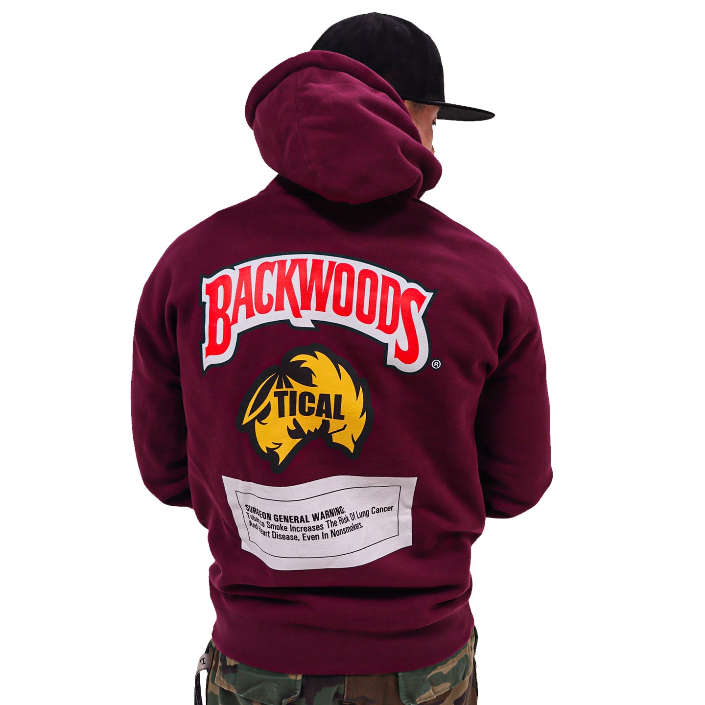 TICAL X Backwoods Limited Edition Pullover Hoodie Maroon