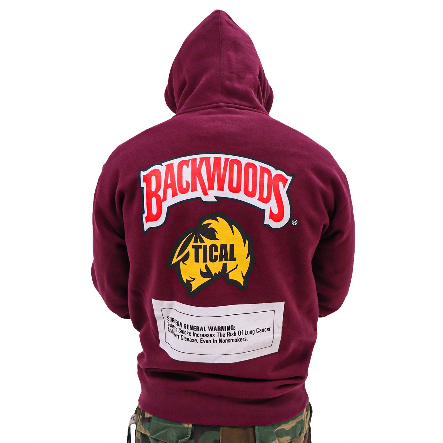 TICAL X Backwoods Limited Edition Pullover Hoodie Maroon
