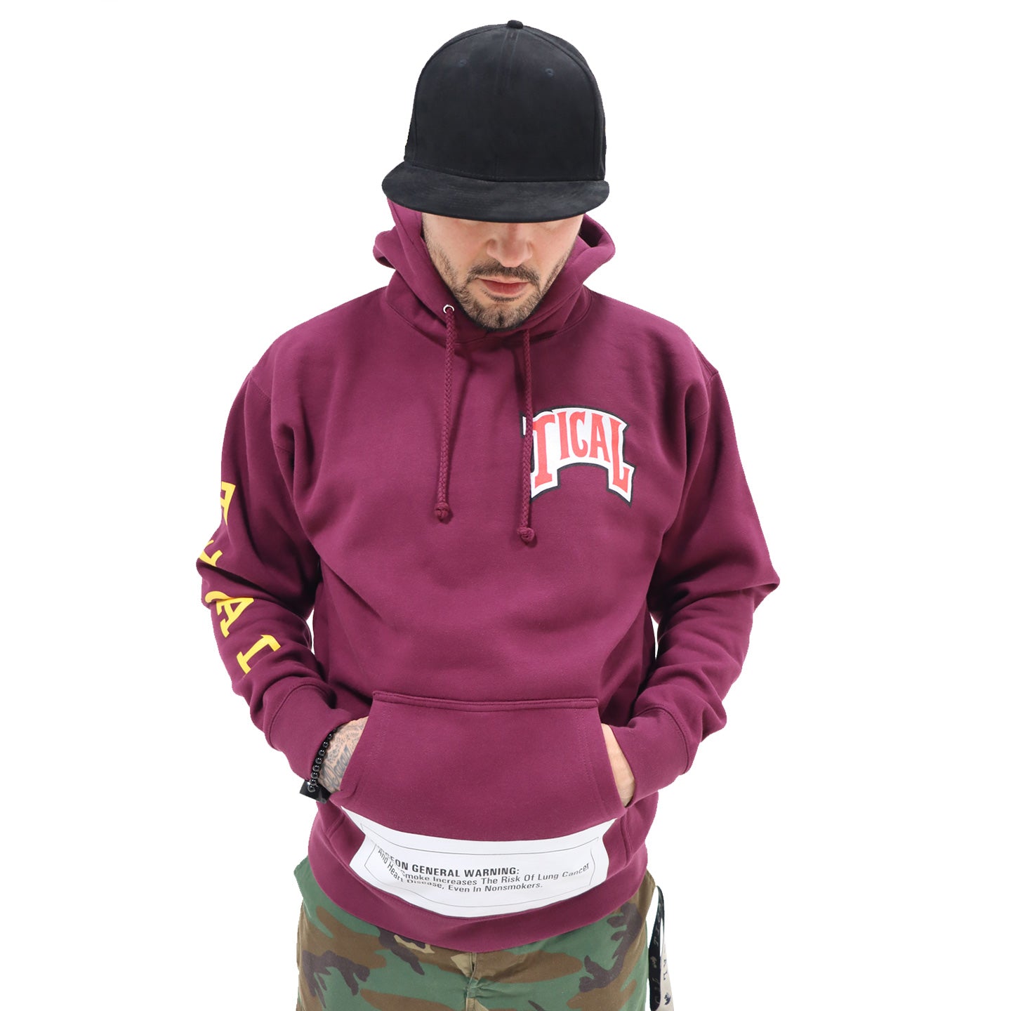 TICAL X Backwoods Limited Edition Pullover Hoodie Maroon