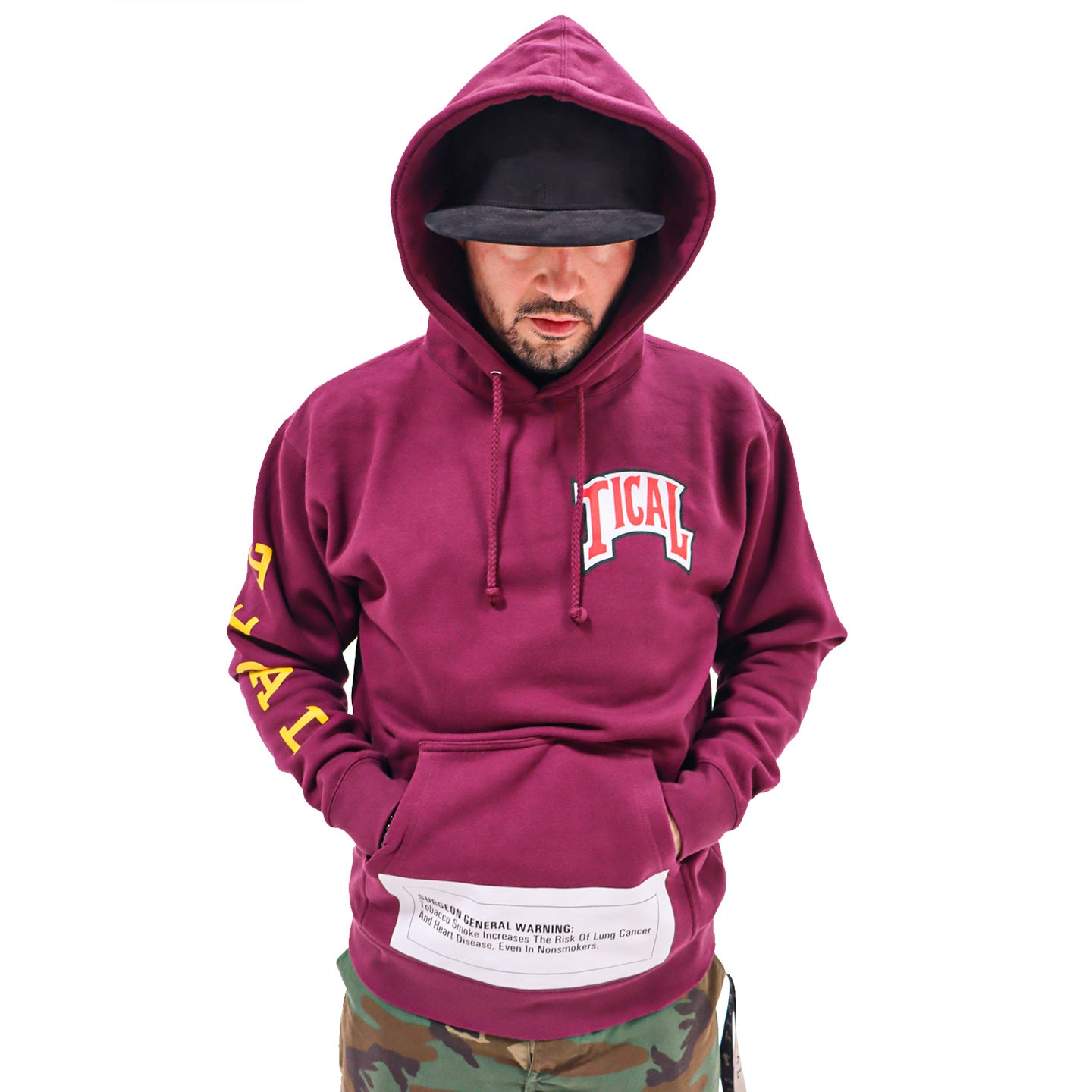 TICAL X Backwoods Limited Edition Pullover Hoodie Maroon