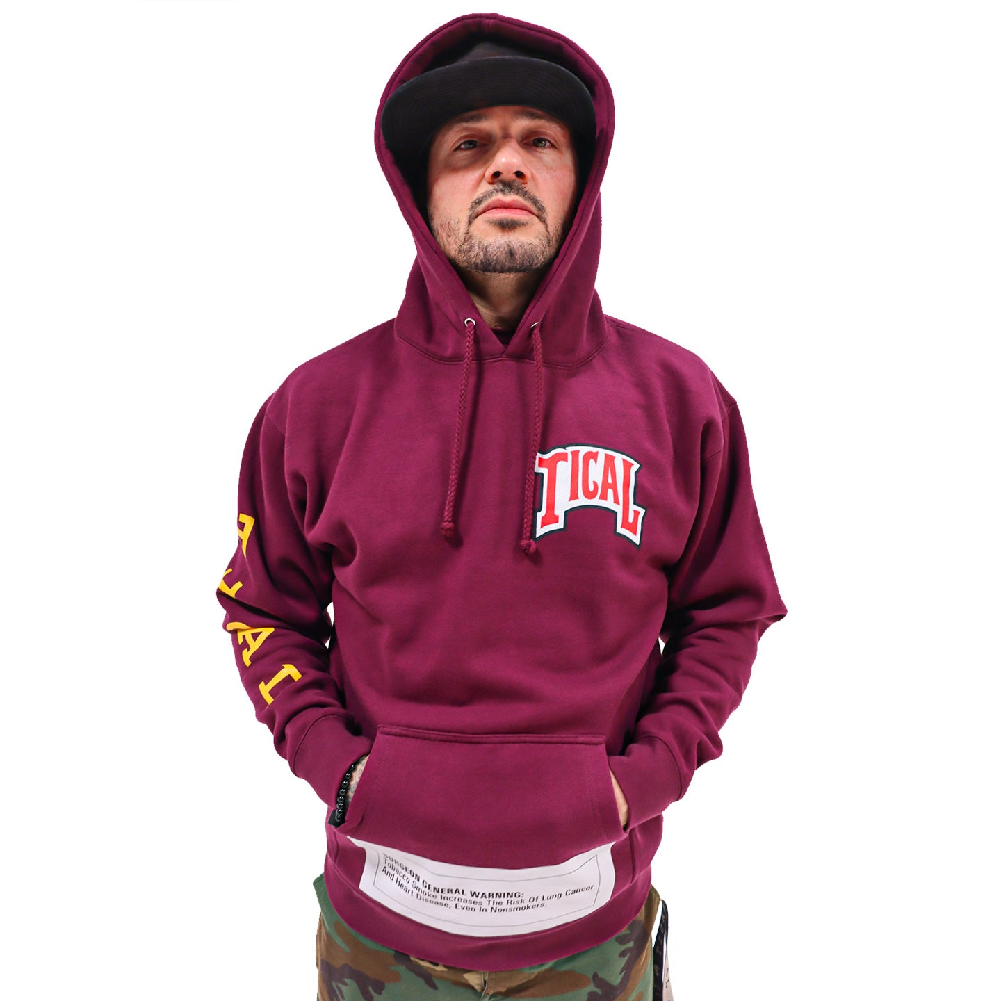 TICAL X Backwoods Limited Edition Pullover Hoodie Maroon