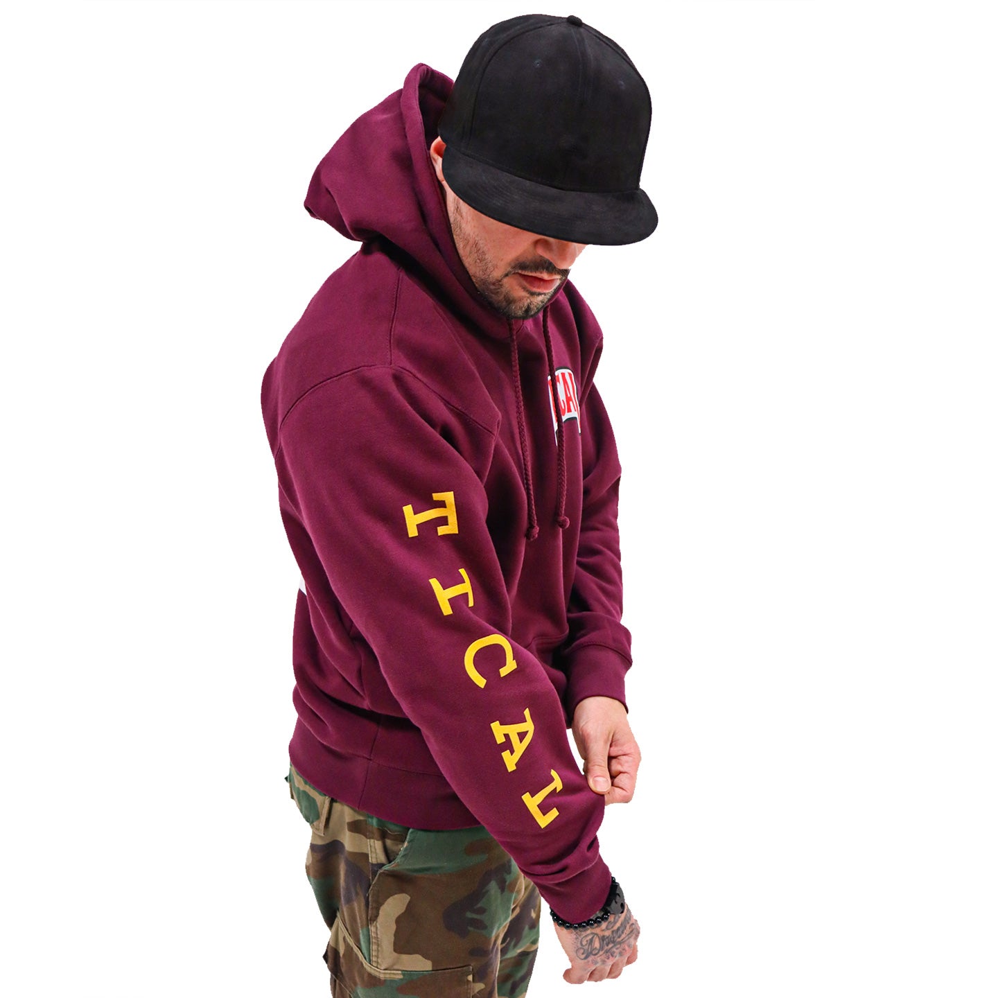 TICAL X Backwoods Limited Edition Pullover Hoodie Maroon