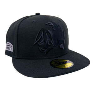 Mblem Black on Black New Era Fitted Hat