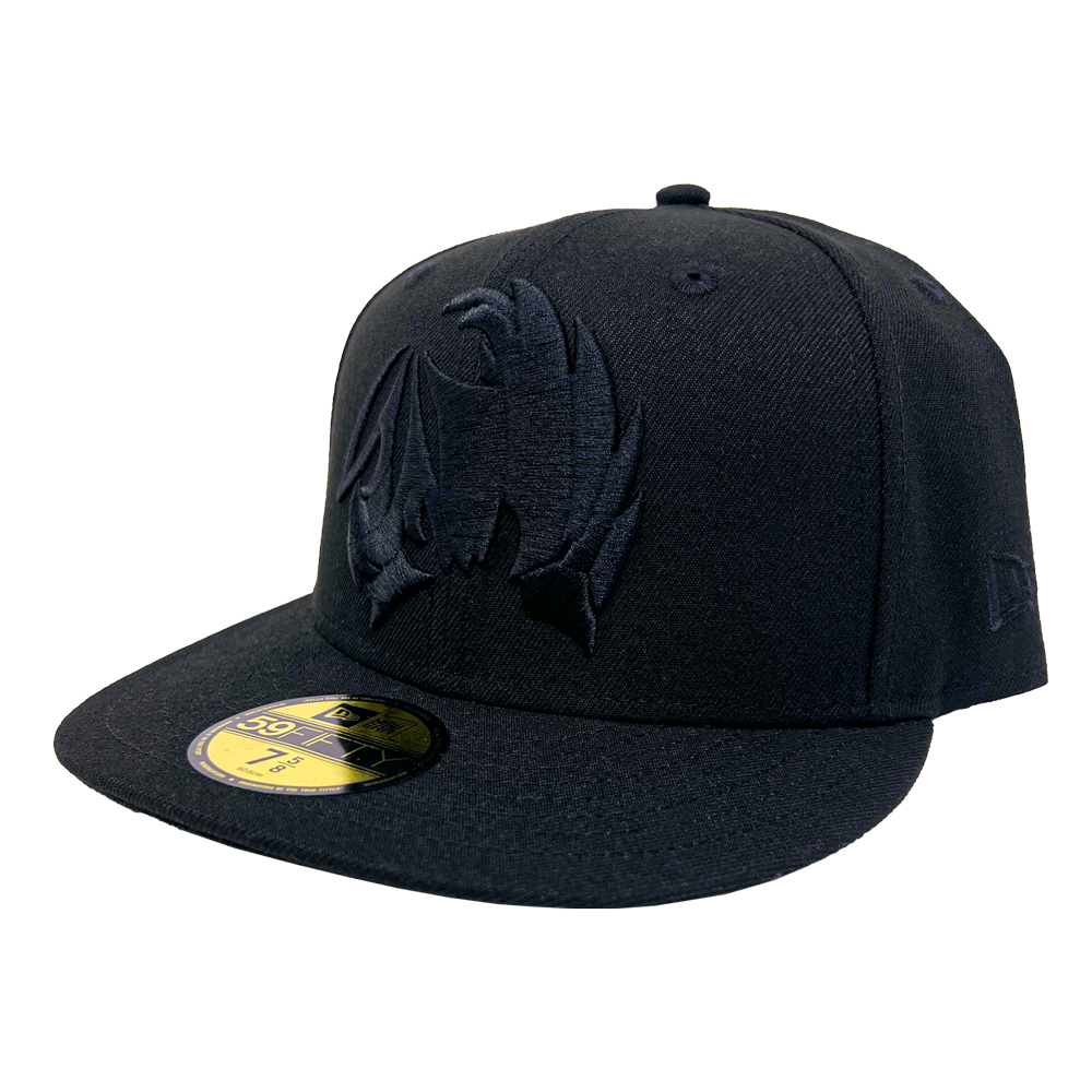 Mblem Black on Black New Era Fitted Hat