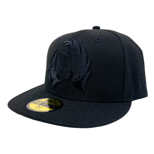 Mblem Black on Black New Era Fitted Hat