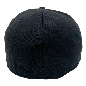 Mblem Black on Black New Era Fitted Hat