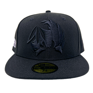 Mblem Black on Black New Era Fitted Hat