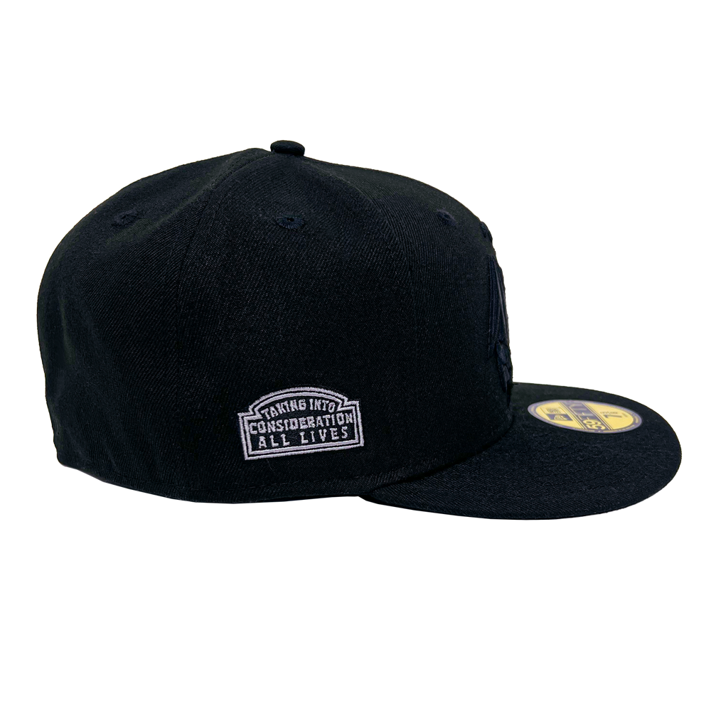 Mblem Black on Black New Era Fitted Hat
