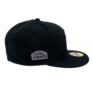Mblem Black on Black New Era Fitted Hat