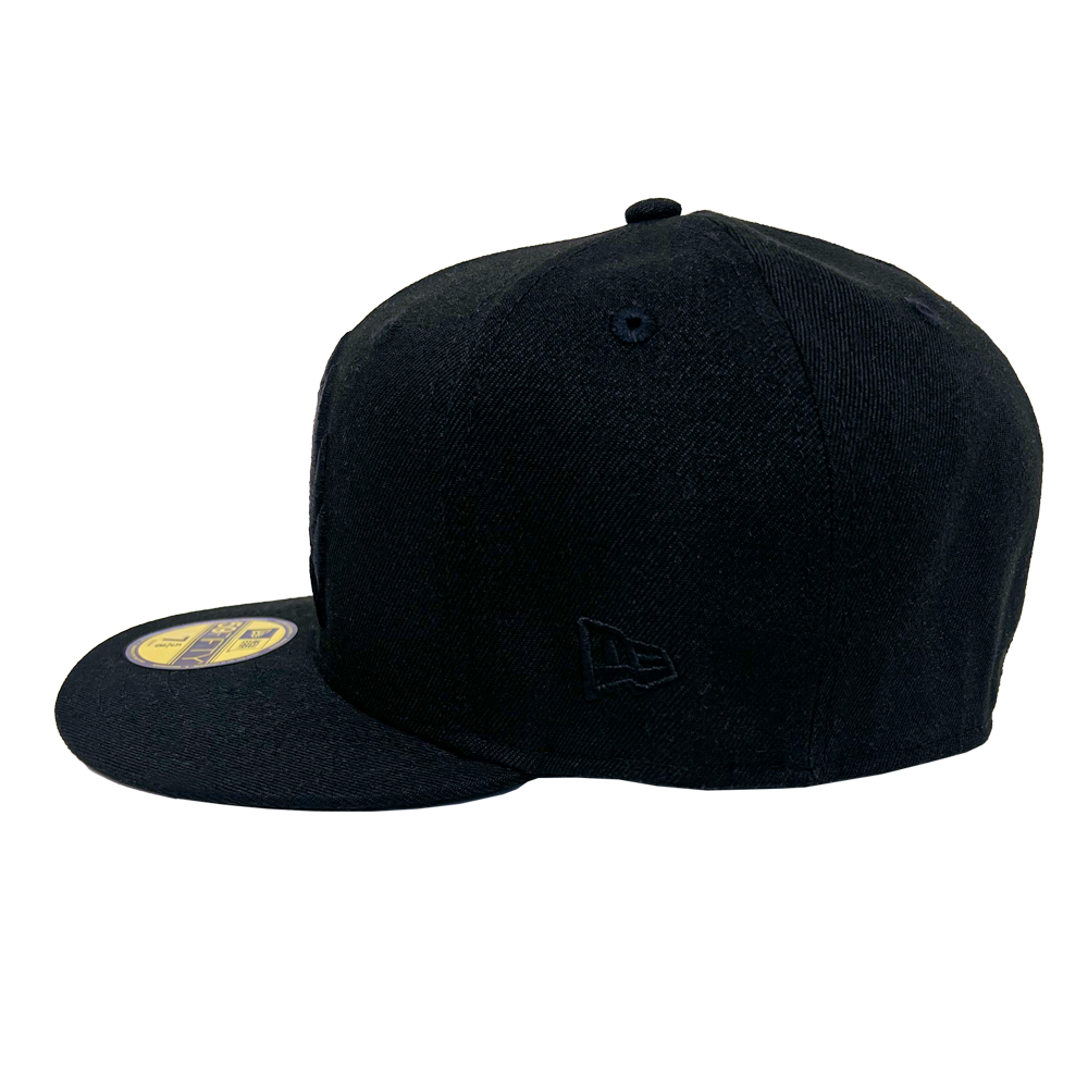 Mblem Black on Black New Era Fitted Hat
