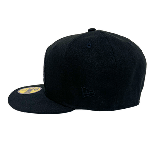 Mblem Black on Black New Era Fitted Hat