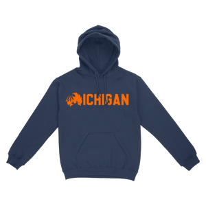 Mblem Michigan Pullover Hoodie Navy