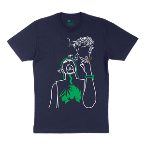 Iron Lung Line Art T Shirt Navy