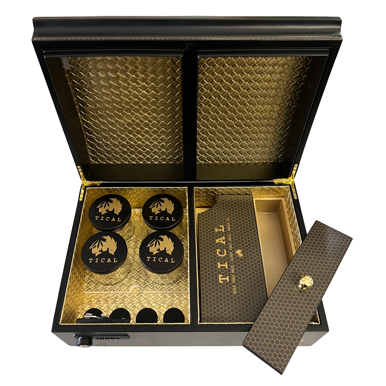 TICAL Black Honeycomb Storage Lock Box
